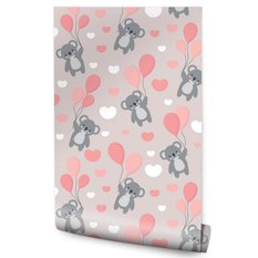 Tapeta Dla Dzieci MISIE Koala Baloniki Serduszka 53x1000  - Miniaturka zdjęcia nr 1