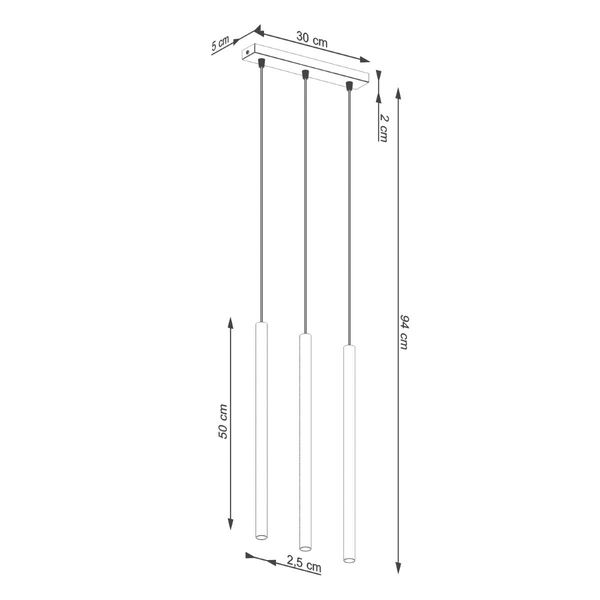 Lampa wisząca Pastelo 94x5x30cm do sypialni salonu zielona oliwka nr. 5