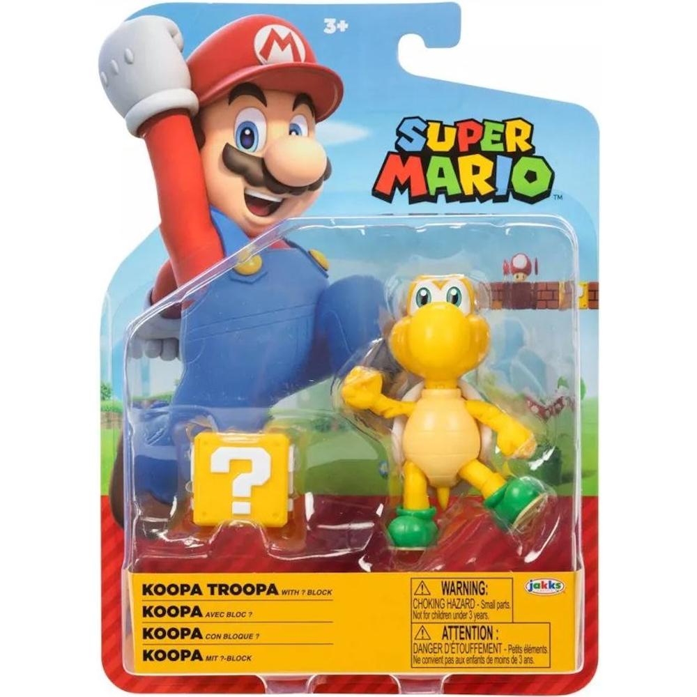 ORYGINALNA RUCHOMA FIGURKA KOOPA TROOPA + ? BLOCK SUPER MARIO JAKKS PACIFIC 