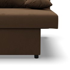 Kanapa 3-osobowa NOLA 191x92x91 cm sofa rozkładana z pojemnikiem sprężyna bonell do pokoju do salonu brązowa - Miniaturka zdjęcia nr 6