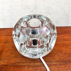 Nieduża ciężka szklana lampa nocna/biurkowa, Peill & Putzler, Niemcy, lata 70. - Miniaturka zdjęcia nr 9