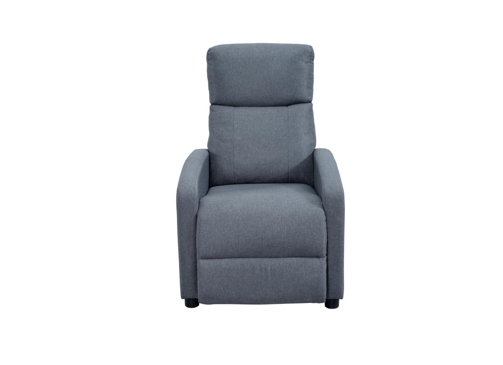Fotel dla seniora VELLO jasnoszary 64x89-156 cm x98 cm rozkładany fotel TV z funkcją spania komfortowy do salonu i pokoju nr. 6