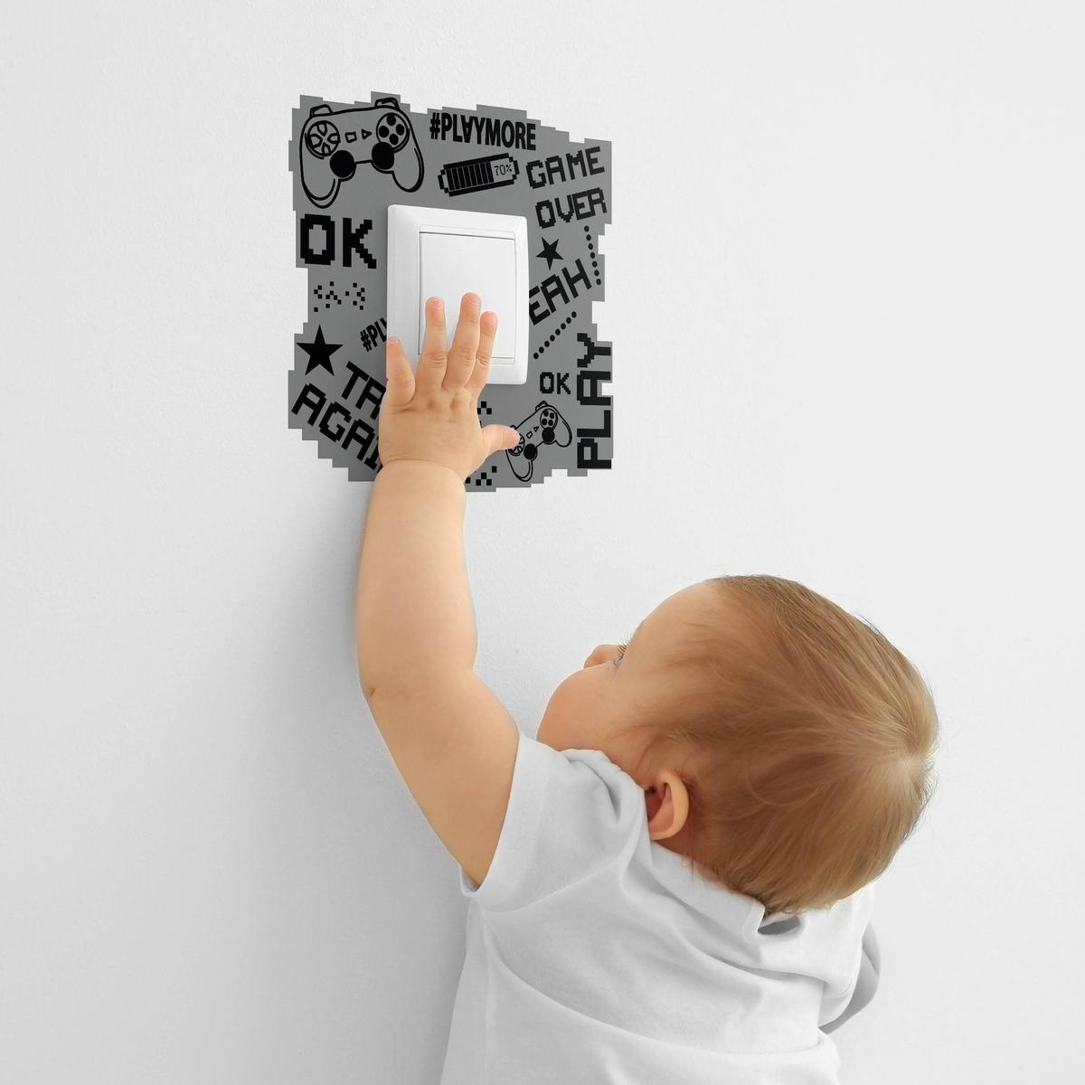 Naklejka Pod Włącznik Światła Game Over Gra 20x20 Piksele Kontroler Dla Chłopca nr. 5