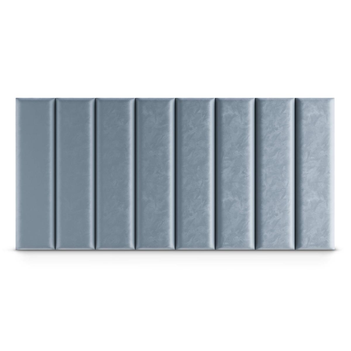 Panele tapicerowane 60x15 cm na ścianę magic velvet błękitny nr. 2