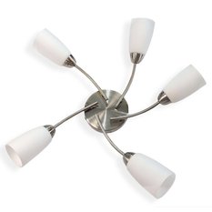 Terni Lampa Sufitowa 5xE14 40W S klasyczna biała do salonu - Miniaturka zdjęcia nr 2