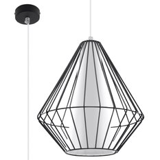 Lampa wisząca DEMI czarna 130x28x28cm nowoczesna E27 do salonu - Miniaturka zdjęcia nr 1