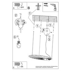 Lampa wisząca LEHDET złota 150x80x110cm nowoczesna E27 do salonu - Miniaturka zdjęcia nr 4