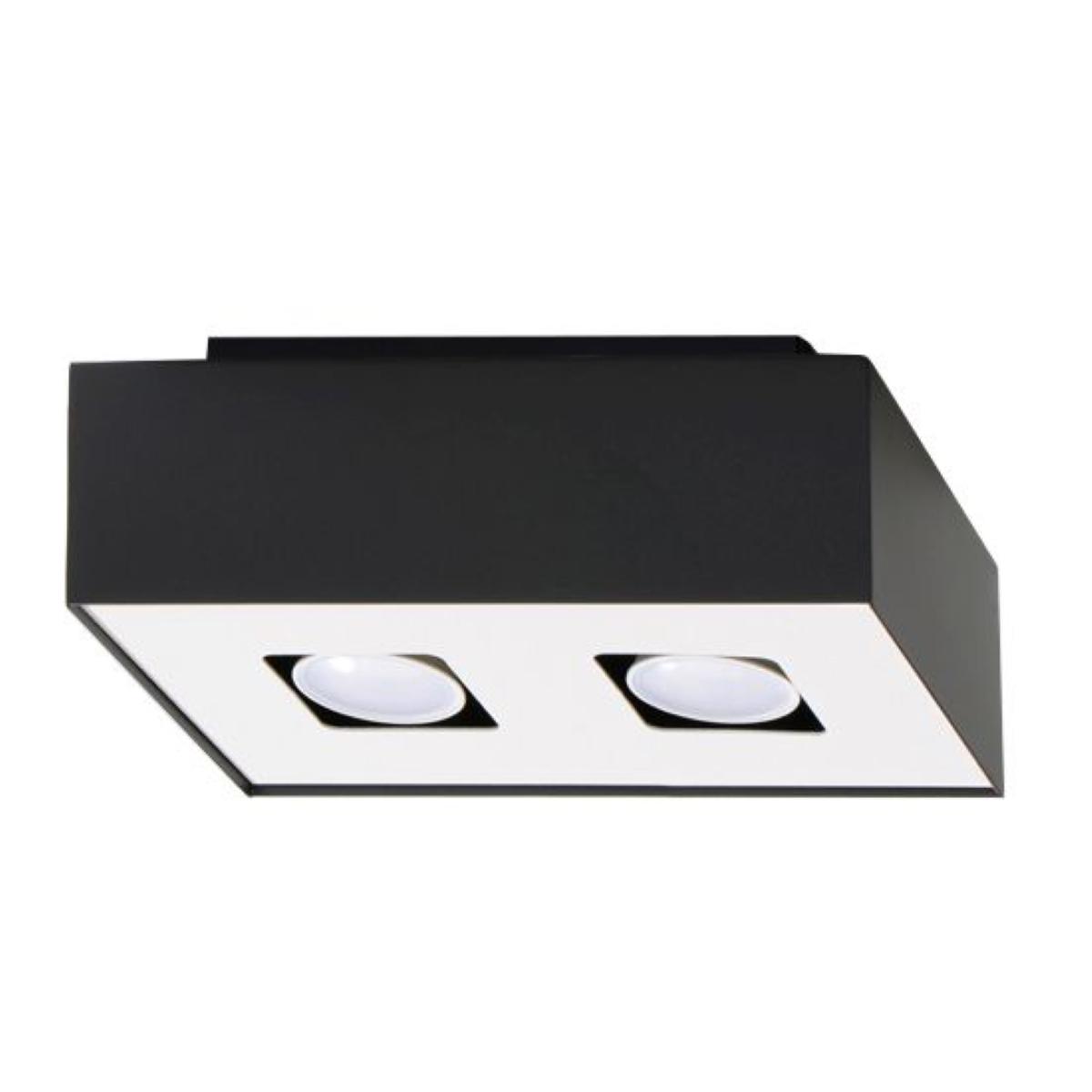 Plafon MONO 2 czarny 11x14x24cm nowoczesna lampa GU10 do salonu 