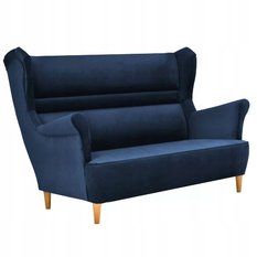 Zestaw wypoczynkowy ZOJA sofa + 2 fotele granatowe do salonu  - Miniaturka zdjęcia nr 2
