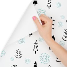 Tapeta, las w stylu skandynawskim, dekor do pokoju dziecka - Miniaturka zdjęcia nr 3