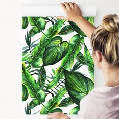 Tapeta Do Salonu LIŚCIE Tropikalne Natura Malunek  - Miniaturka zdjęcia nr 4