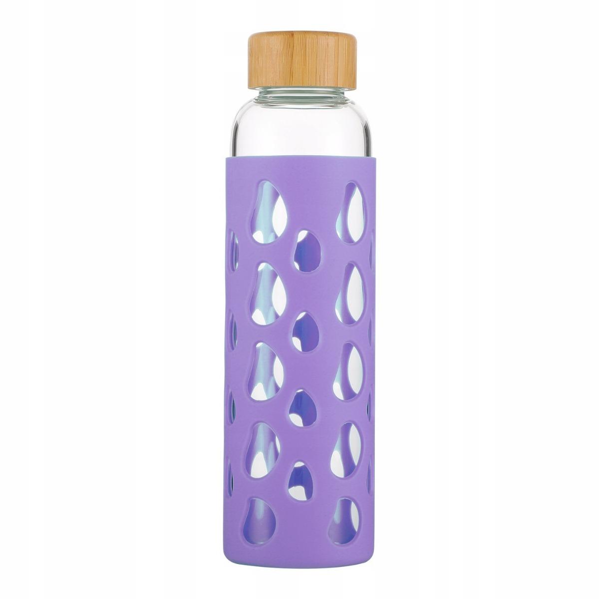 Szklana butelka z nakrętką 550 ml w silikonowym etui nr. 2