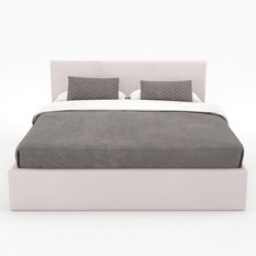 Łóżko tapicerowane do sypialni basic 120x200x88 cm podwójne z pojemnikiem kremowe - Miniaturka zdjęcia nr 11