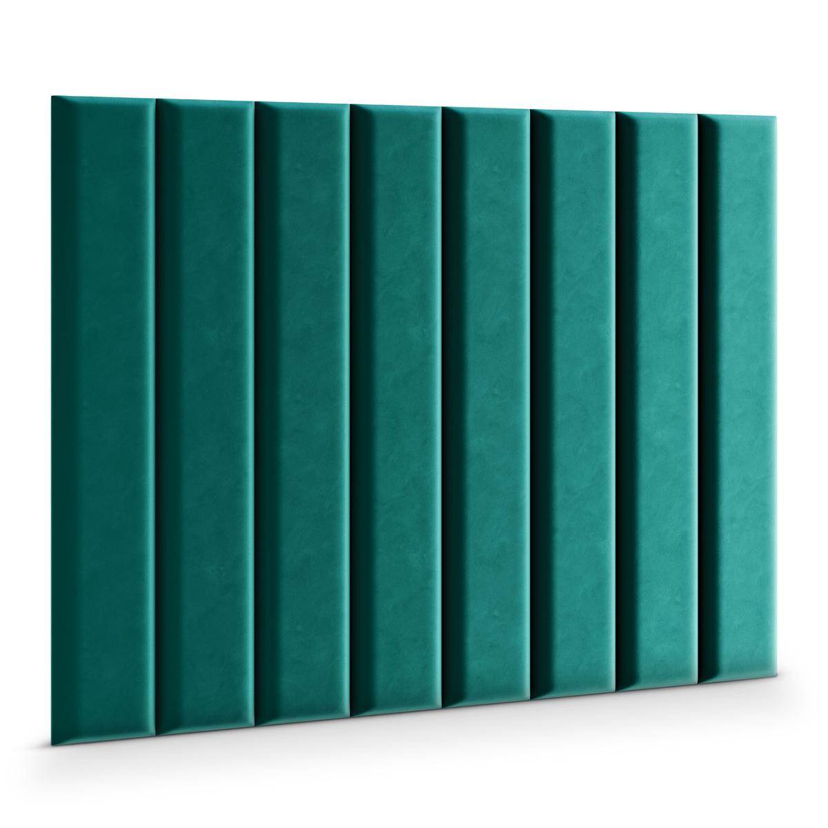 Panele tapicerowane 100x20 cm na ścianę magic velvet turkusowy