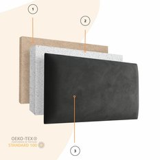 Panele tapicerowane 70x30 cm na ścianę prostokąt brudny róż - Miniaturka zdjęcia nr 6