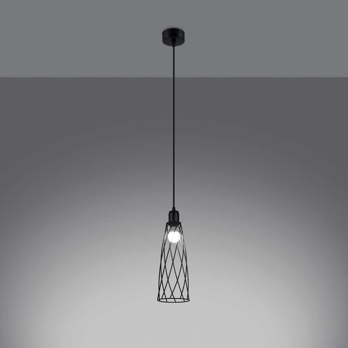 Lampa wisząca SUBA 1 czarna 139x12x12cm nowoczesna E14 do salonu nr. 3