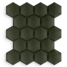 Panele tapicerowane 35x40 cm na ścianę hexagon khaki - Miniaturka zdjęcia nr 4