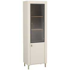 Witryna 60x40x193,6 cm Mossa z dwoma drzwiczkami kaszmir do salonu - Miniaturka zdjęcia nr 1