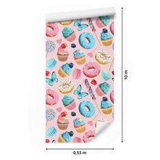 Tapeta, słodkie pączki, ciasta, dekor do kuchni - Miniaturka zdjęcia nr 2