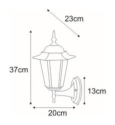 Kinkiet K-5009A UP / STANDARD 20x37x23 cm do ogrodu czarny/złoty - Miniaturka zdjęcia nr 2