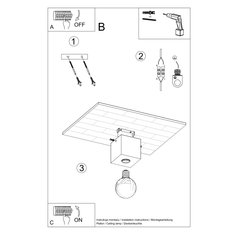 Plafon ARIZ naturalne drewno 10x10x10cm E27 nowoczesna lampa do salonu - Miniaturka zdjęcia nr 5