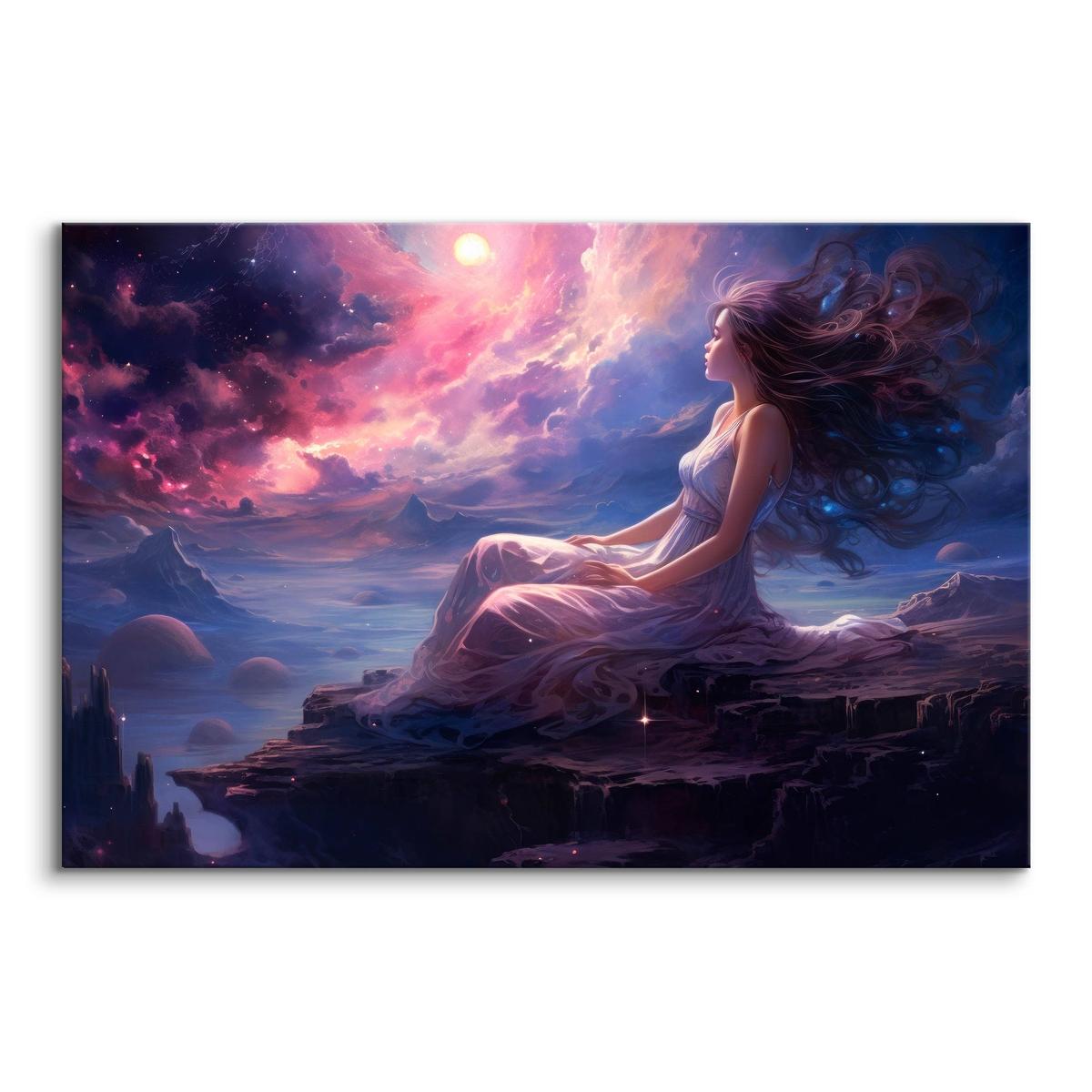 Obraz Na Płótnie Abstrakcyjna Kobieta Bajkowa Kraina 120x80 Dekoracja Nowoczesna nr. 2