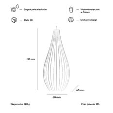 Świeca Static Lines Steel - Miniaturka zdjęcia nr 4