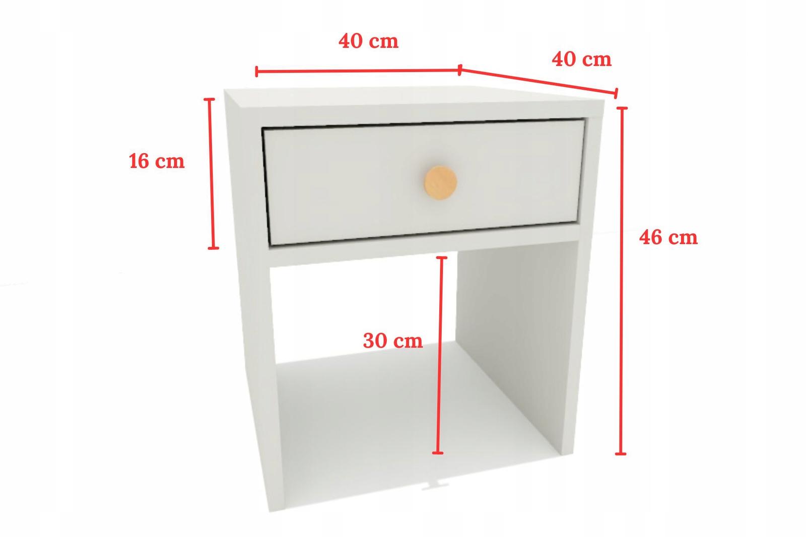 Szafka nocna MONODIS 40x46x40 cm do sypialni butelkowa zieleń front czarny nr. 6