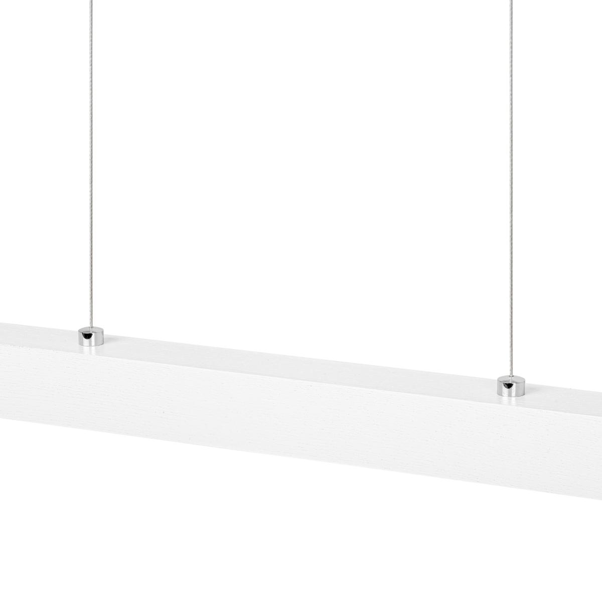 Lampa wisząca 60x7x150 cm LED z drewna jesionowego wymienny LED biała 2900K do salonu nr. 3