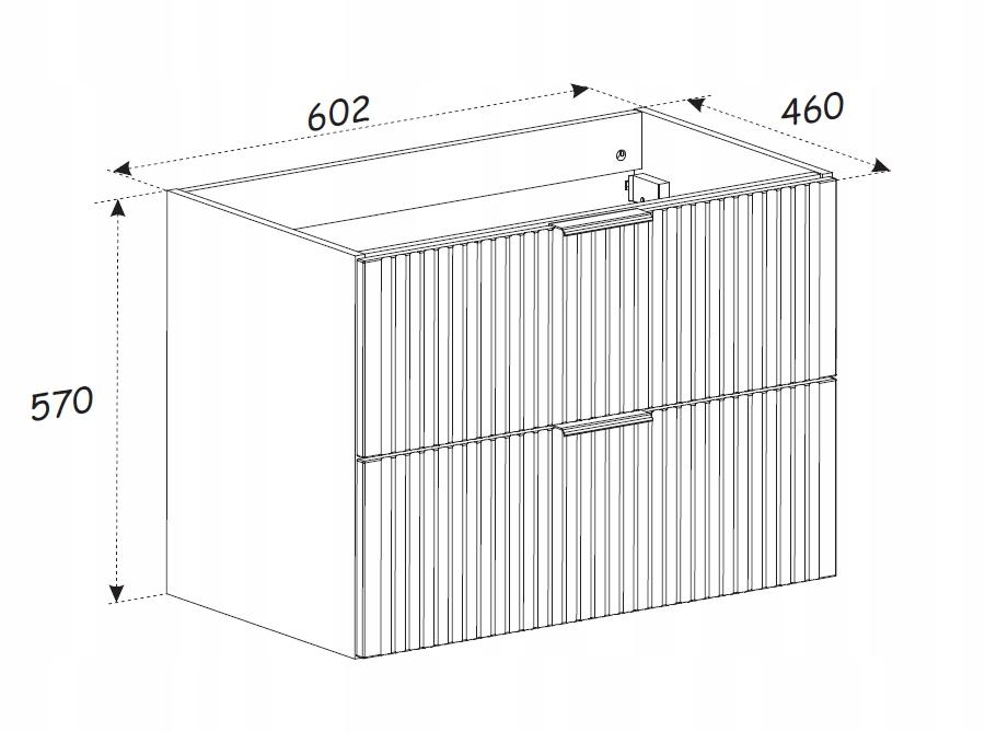 Zestaw mebli łazienkowych ADEL Szafka pod Umywalke 120 cm + Słupek RYFLOWANE fronty DĄB WOTAN nr. 14