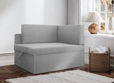 Sofa rozkładana dziecięca Viluś 108x81x78 cm narożnik jednoosobowy do pokoju z funkcją spania i przechowywania dla dzieci szary - Miniaturka zdjęcia nr 1