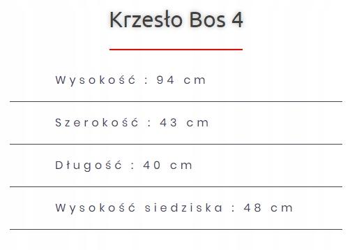 Krzesło BOS 4 40x43x94 cm z drewna litego do jadalni naturalny z szarym siedziskiem nr. 3