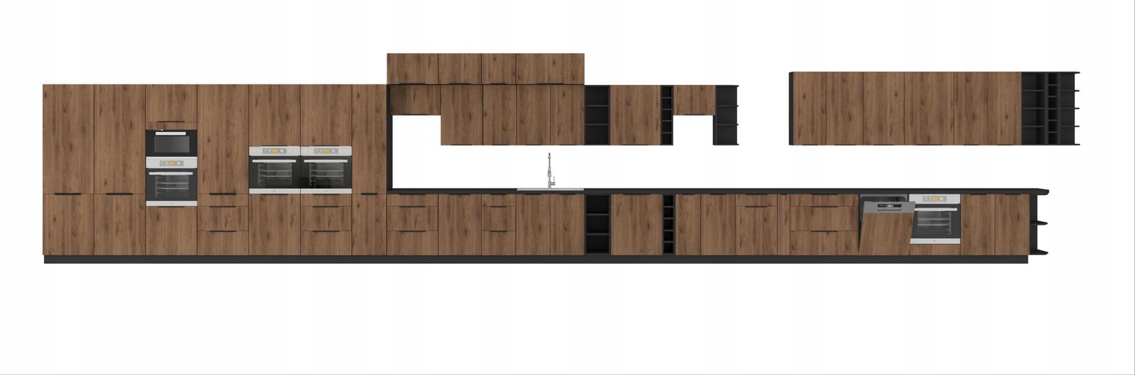 Front do zmywarki OKAPI 60 cm pod zabudowę 570x596 mm orzech czarny nr. 5