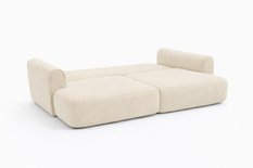Kanapa rozkładana ITALY 250x100x82 cm trzyosobowa tkanina LOOP 02 sofa z funkcją spania kremowa - Miniaturka zdjęcia nr 8