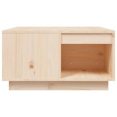 Stolik kawowy 60x61x32,5 cm z przestronnymi półkami lite drewno sosnowe do salonu - Miniaturka zdjęcia nr 6