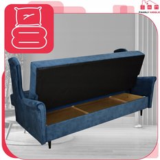 Wersalka sofa uszak kanapa rozkłada Ari niebieska - Miniaturka zdjęcia nr 3