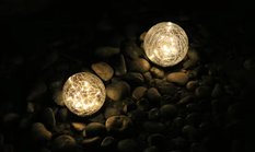 Lampa 10 cm solarna LED do ogrodu popękane szkło  - Miniaturka zdjęcia nr 4