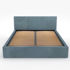 Łóżko tapicerowane do sypialni 180x200x88 cm podwójne z pojemnikiem basic morskie - Miniaturka zdjęcia nr 14