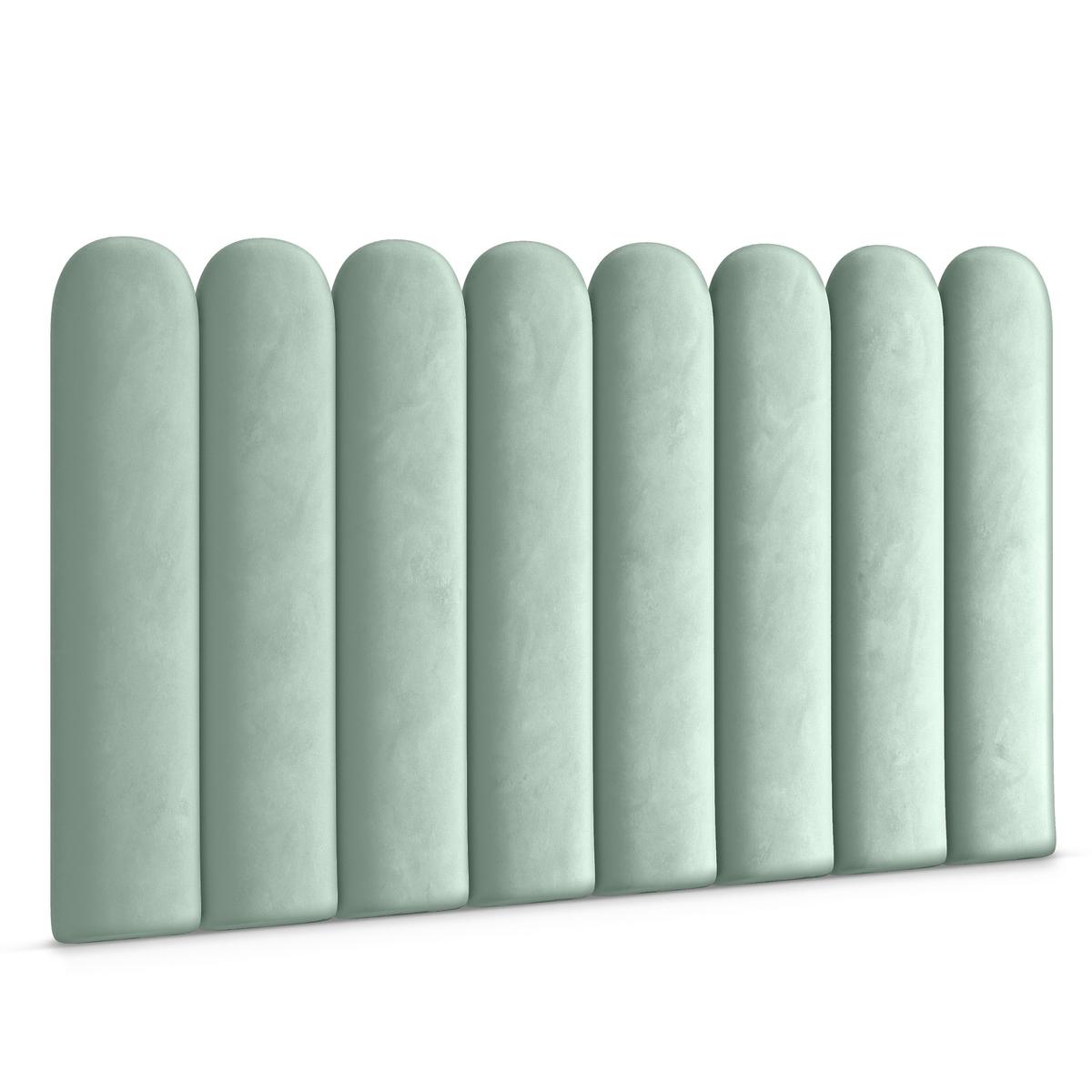 Panele tapicerowane 20x80 cm na ścianę płotek wezgłowie miętowy