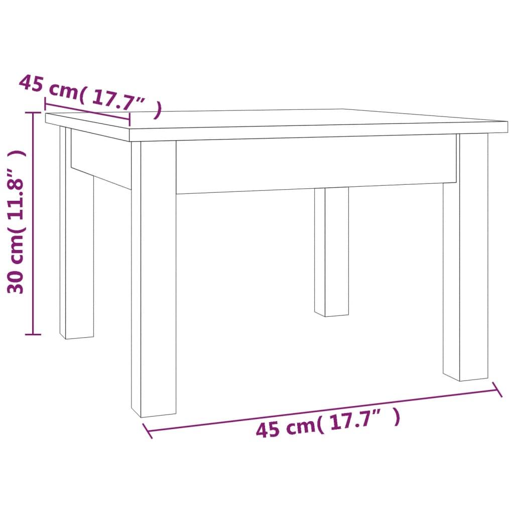 Stolik kawowy 45x45x30 cm z litego drewna sosnowego biały do salonu nr. 7