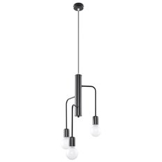 Żyrandol DUOMO 3M 100x25x25 cm industrialny loftowy lampa sufitowa żarówki E27 czarny - Miniaturka zdjęcia nr 1