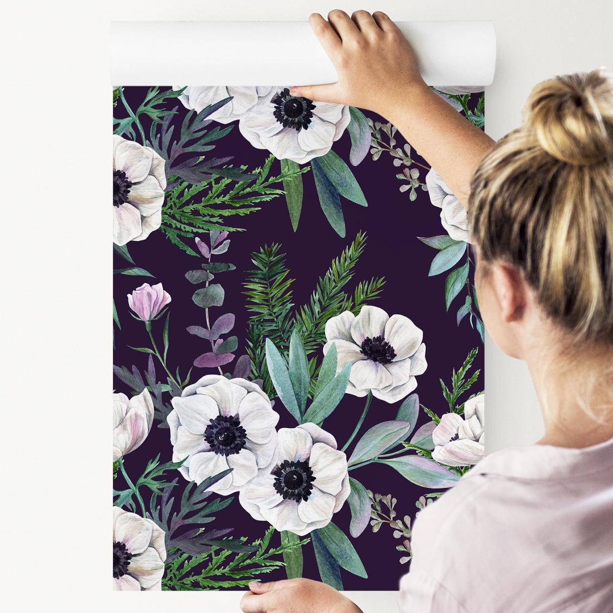 Tapeta Flizelinowa ZAWILCE Kwiaty Liście Natura 53x1000  nr. 5