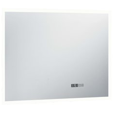  Lustro łazienkowe 80x60 cm z LED czujnikiem dotyku i zegarem - Miniaturka zdjęcia nr 4