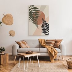 Obraz Do Salonu Liście Palmowe Natura Zachód Słońca Boho 80x120cm - Miniaturka zdjęcia nr 3