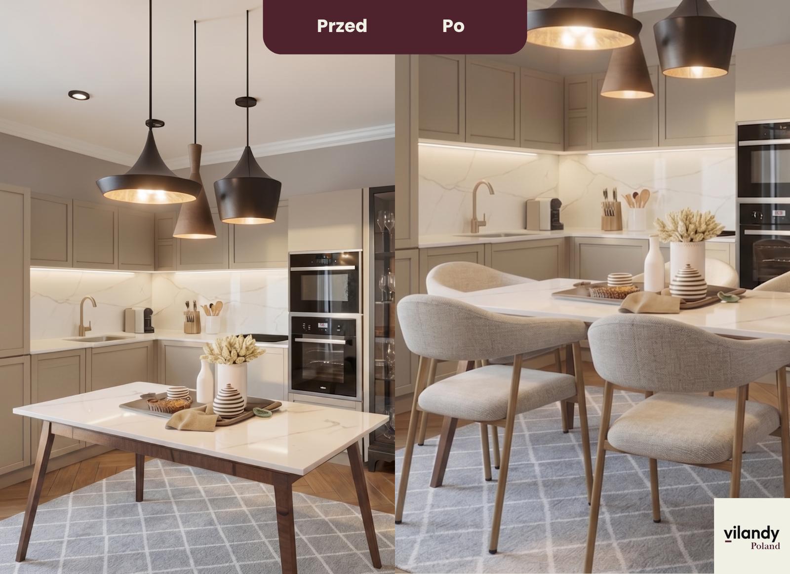 2x krzesło tapicerowane do jadalni VANO stelaż kolor dąb, tkanina szenil jasny beż cena za jedną sztukę 220 zł nr. 4