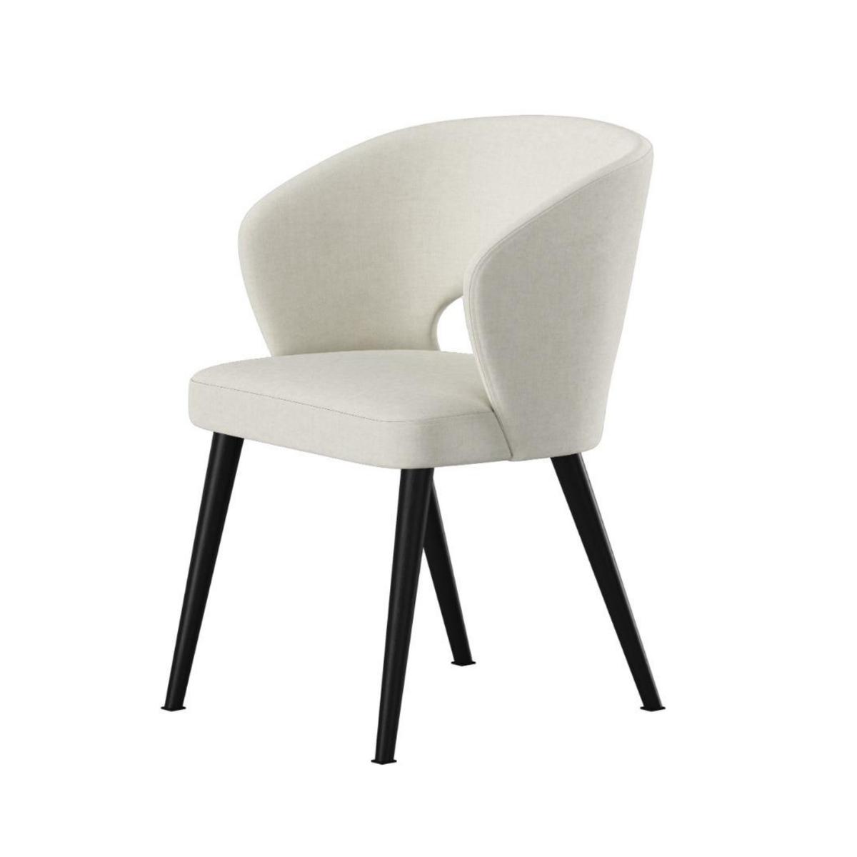 Krzesło DELUXE KR-8 50x60x85 cm welurowe do jadalni kremowy