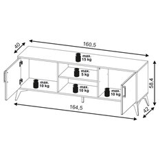 Szafka rtv Lugo 164 cm dąb artisan zielony soft - Miniaturka zdjęcia nr 4