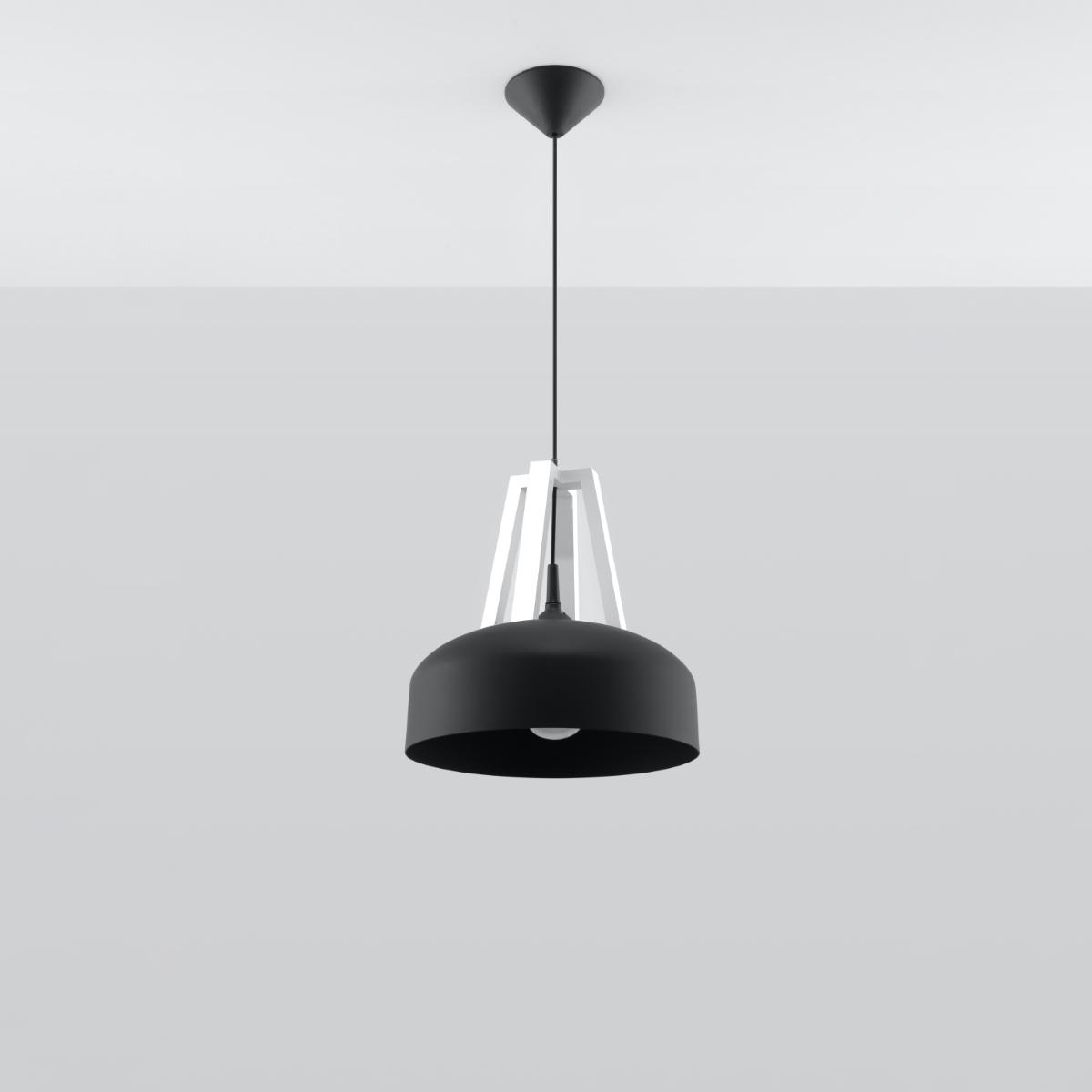 Lampa wisząca CASCO czarna/biała 85x30x30cm nowoczesna E27 do salonu nr. 2