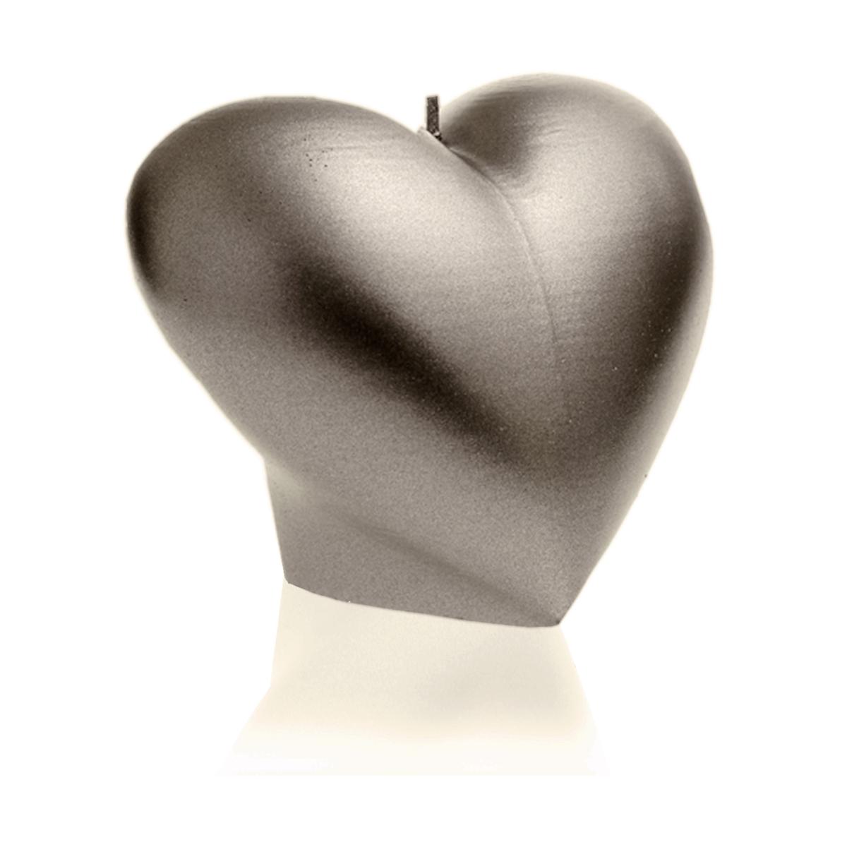 Świeca Heart Smooth Brass