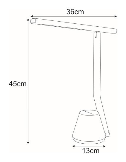 Lampka biurkowa K-BL1066 CZARNY KIKI 36x45x13 cm do salonu lub pokoju srebrny nr. 3